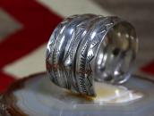 【Fred Peshlakai】Stamped & Double Reposed Wide Cuff c.1950～