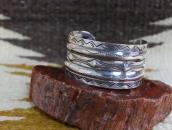 【Fred Peshlakai】Stamped & Double Reposed Wide Cuff c.1950～