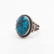 Vtg Navajo Split Shank Ring w/High Grade Turquoise c.1940～