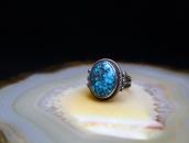 Vtg Navajo Split Shank Ring w/High Grade Turquoise c.1940～