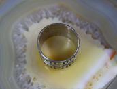 【Mark Chee】Navajo Chiseled & Stamped Silver Band Ring c.1945