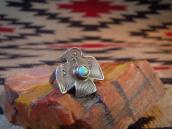 Antique Thunderbird Shape Silver Tourist Ring w/TQ c.1925～