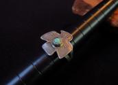 Antique Thunderbird Shape Silver Tourist Ring w/TQ c.1925～
