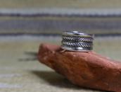 Early Navajo Chiseled/Stamped Ingot Silver Band Ring c.1900～