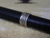 Early Navajo Chiseled/Stamped Ingot Silver Band Ring c.1900～
