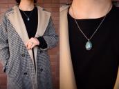 Vtg Navajo Hi-Grade Lone Mt. Turquoise Top Necklace  c.1960～