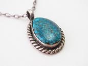 Vtg Navajo Hi-Grade Lone Mt. Turquoise Top Necklace  c.1960～