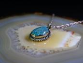 Vtg Navajo Hi-Grade Lone Mt. Turquoise Top Necklace  c.1960～