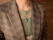 Vtg Navajo Hi-Grade Lone Mt. Turquoise Top Necklace  c.1960～