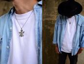 Antique Zuni or Navajo Knifewing Shaped Top Necklace c.1930～