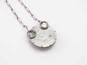 Vtg Navajo Round Cut TQ & Silver Fob Remade Necklace  c.1960