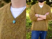 Vtg Pueblo/Navajo Gem Turquoise Nugget Top Necklace  c.1945～