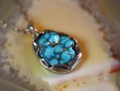 Vtg Pueblo/Navajo Gem Turquoise Nugget Top Necklace  c.1945～