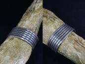 Antique Navajo Ribbed & Stamped Ingot Silver Cuff  c.1925～