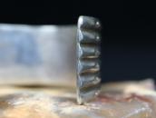 Antique Navajo Ribbed & Stamped Ingot Silver Cuff  c.1925～