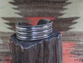 Atq Navajo Chiseled & Filed Heavy Ingot Silver Cuff c.1910～