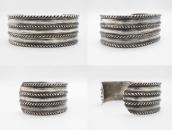 Atq Navajo Chiseled & Filed Heavy Ingot Silver Cuff c.1910～