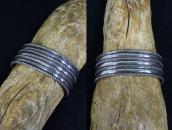 Atq Navajo Chiseled & Filed Heavy Ingot Silver Cuff c.1910～