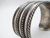 Atq Navajo Chiseled & Filed Heavy Ingot Silver Cuff c.1910～
