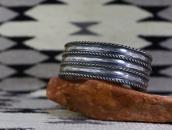 Atq Navajo Chiseled & Filed Heavy Ingot Silver Cuff c.1910～