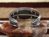 Atq Navajo Heavy Silver Wide Cuff w/Gem Turquoise  c.1930～