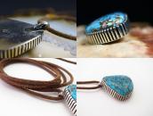 Vtg Navajo Hi-Grade NevadaBlue Turquoise Top Necklace c.1960