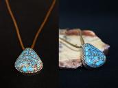 Vtg Navajo Hi-Grade NevadaBlue Turquoise Top Necklace c.1960