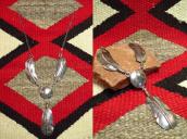 OLDPAWN Navajo Concho & Feather Shaped Fob Necklace  c.1980～