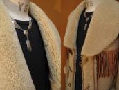 OLDPAWN Navajo Concho & Feather Shaped Fob Necklace  c.1980～