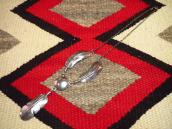 OLDPAWN Navajo Concho & Feather Shaped Fob Necklace  c.1980～