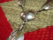 OLDPAWN Navajo Concho & Feather Shaped Fob Necklace  c.1980～