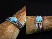Vtg Navajo Cuff w/Gem Quality Brown Web #8 Turquoise c.1955～