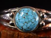 Vtg Navajo Cuff w/Gem Quality Brown Web #8 Turquoise c.1955～