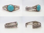 Vtg Navajo Cuff w/Gem Quality Brown Web #8 Turquoise c.1955～