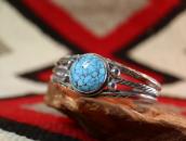 Vtg Navajo Cuff w/Gem Quality Brown Web #8 Turquoise c.1955～