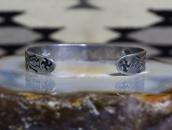 【GARDEN OF THE GODS】T-Bird/卍 Stamped Coin Silver Cuff c.1925