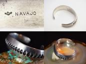 【NAVAJO GUILD】Vtg Stamped Heavy Triangle Wire Cuff c.1950  1