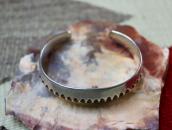 【NAVAJO GUILD】Vtg Stamped Heavy Triangle Wire Cuff c.1950  1
