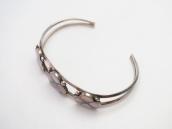 Vtg Zuni Pink Shell/Turquoise Inlay Desert Rose Cuff c.1970～