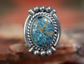 Vintage Navajo Gem Quality Turquoise Ring in Silver  c.1950～