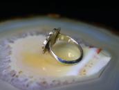 Vtg Zuni Pink Shell/Turquoise Inlay Desert Rose Ring c.1970～