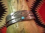 Antique Arrow Patched Silver Narrow Cuff  c.1930