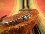 Antique Arrow Patched Silver Narrow Cuff  c.1930