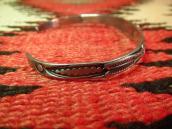 Antique Arrow Patched Silver Narrow Cuff  c.1930