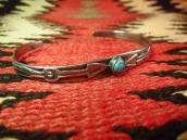 Antique Arrow Patched Silver Narrow Cuff  c.1930