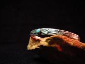 Antique Arrow Patched Silver Narrow Cuff  c.1930