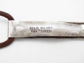 【Awa Tsireh】Domed & Stamped Silver Hair clip/Top c.1930～
