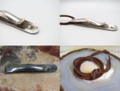 【Awa Tsireh】Domed & Stamped Silver Hair clip/Top c.1930～