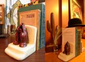 Antique Pottery Praying Hands Bookends