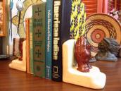 Antique Pottery Praying Hands Bookends